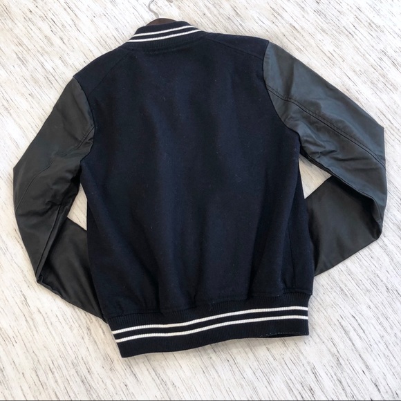 Forever 21 Faux Leather Varsity Jacket Size Small - Picture 8 of 8